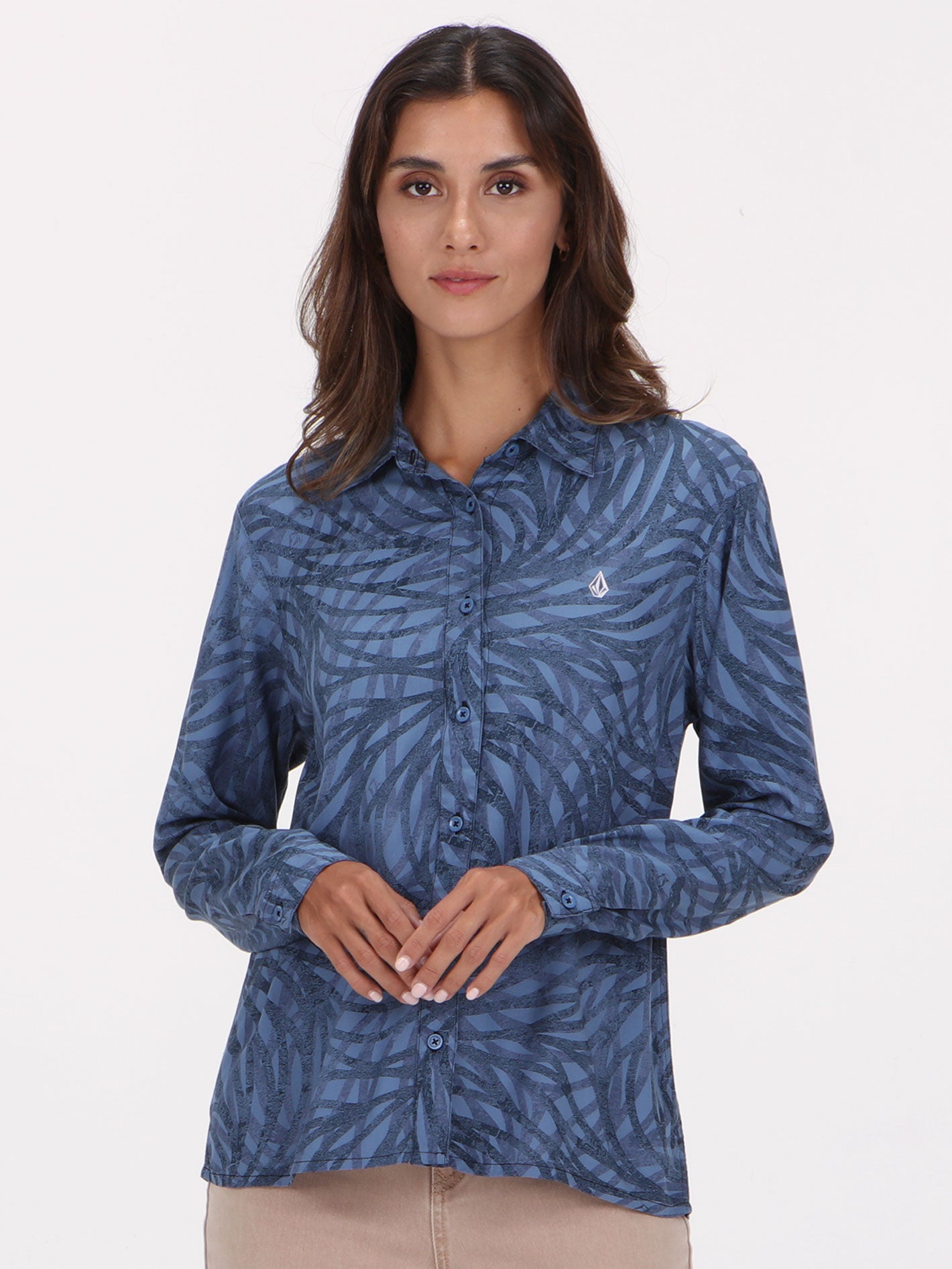 Volcom Equal Long Sleeve Shirt - Blueberry