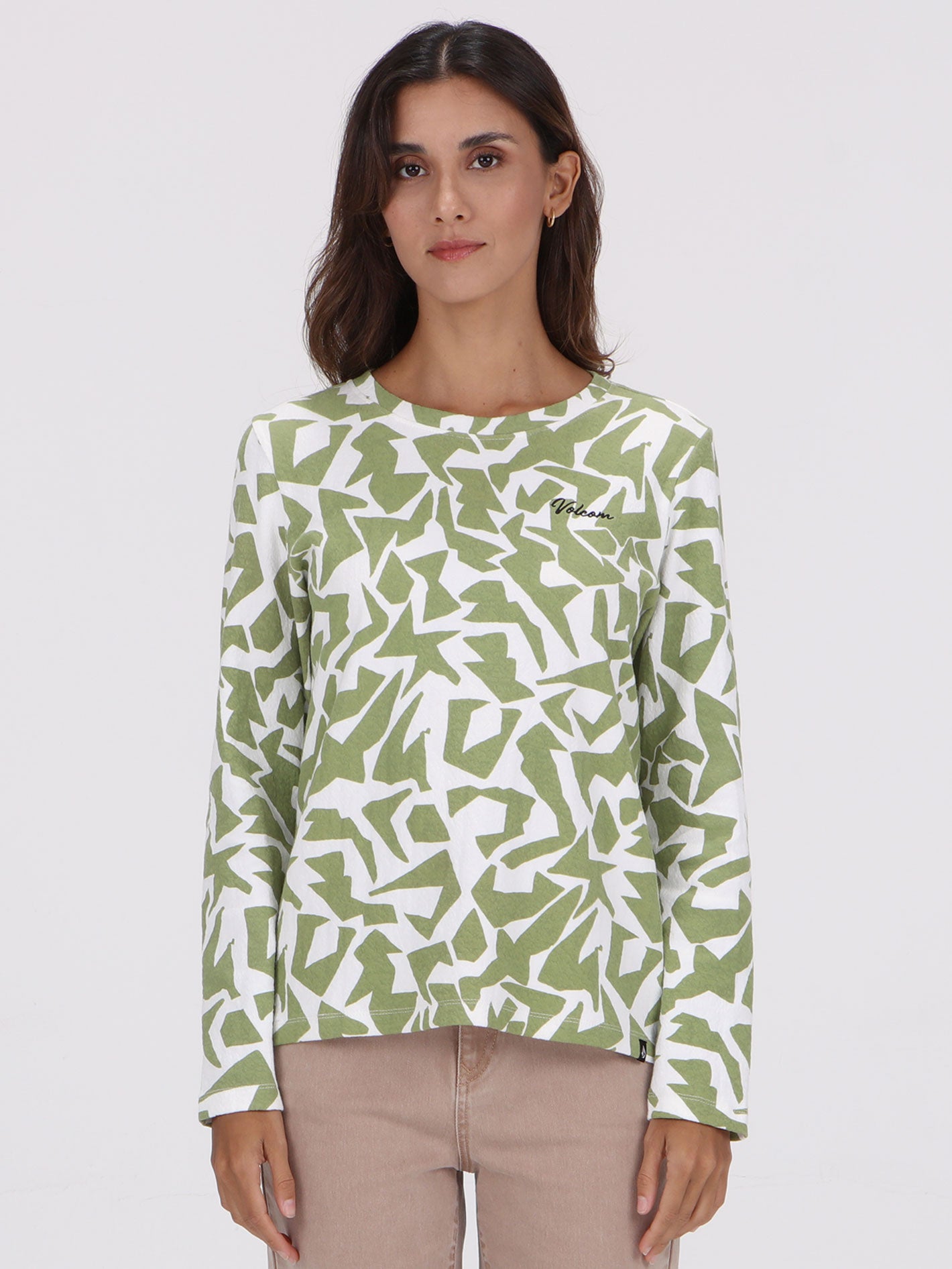 Volcom Camoo Stone Long Sleeve Top - Off White