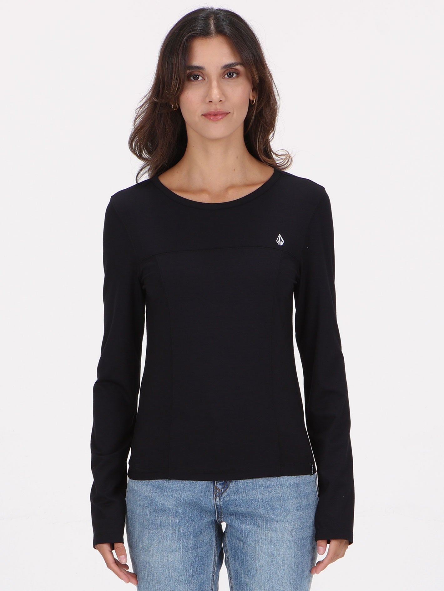 Volcom Lil Stone Long Sleeve Top - Black