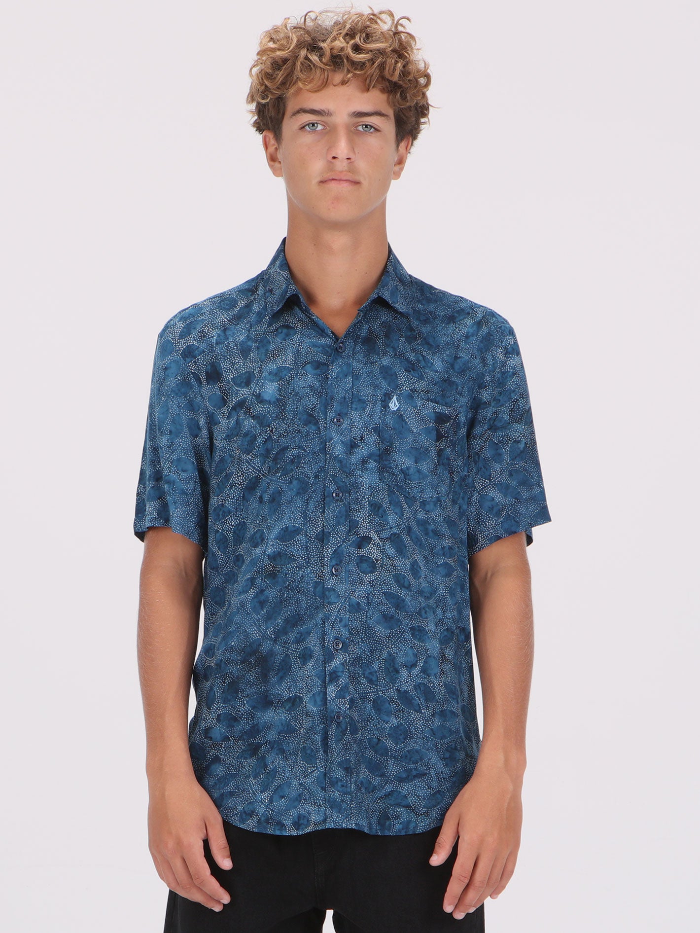 Volcom Batik Short Sleeve Shirt - Estate Blue