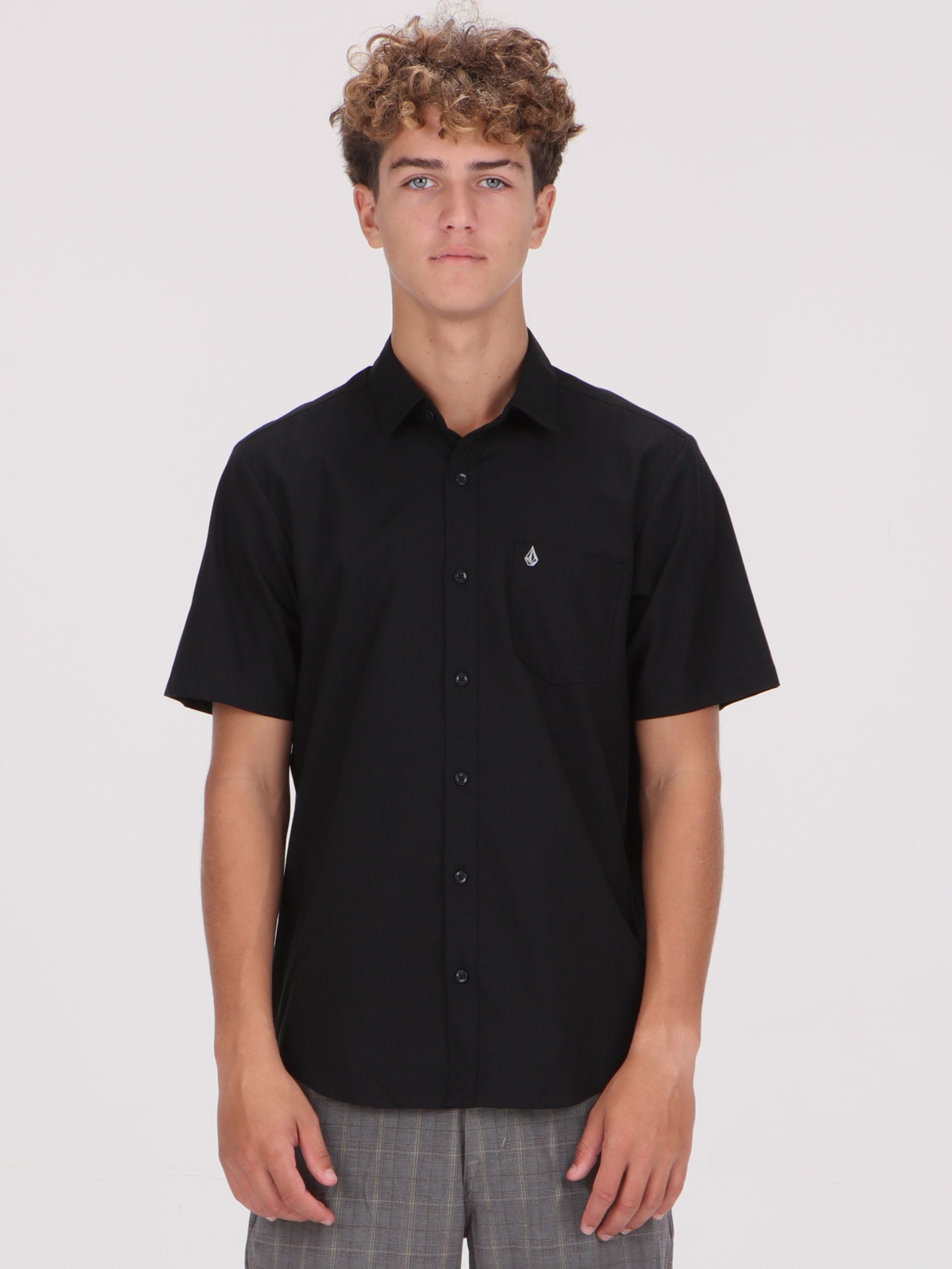 Volcom Beckett Oxford 2 Short Sleeve Shirt - Black