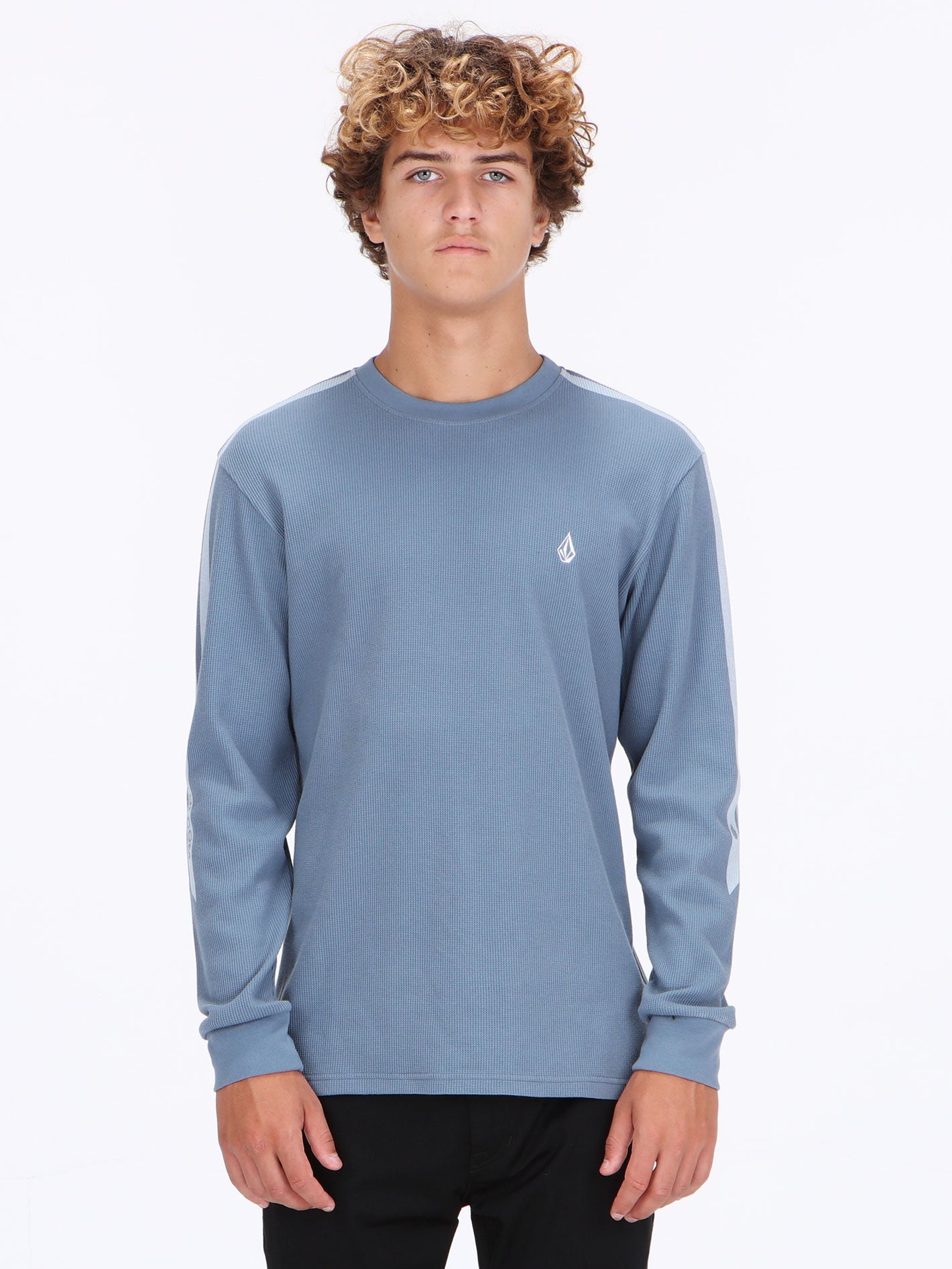 Volcom Russel Thermal Long Sleeve Top - Blue Wash