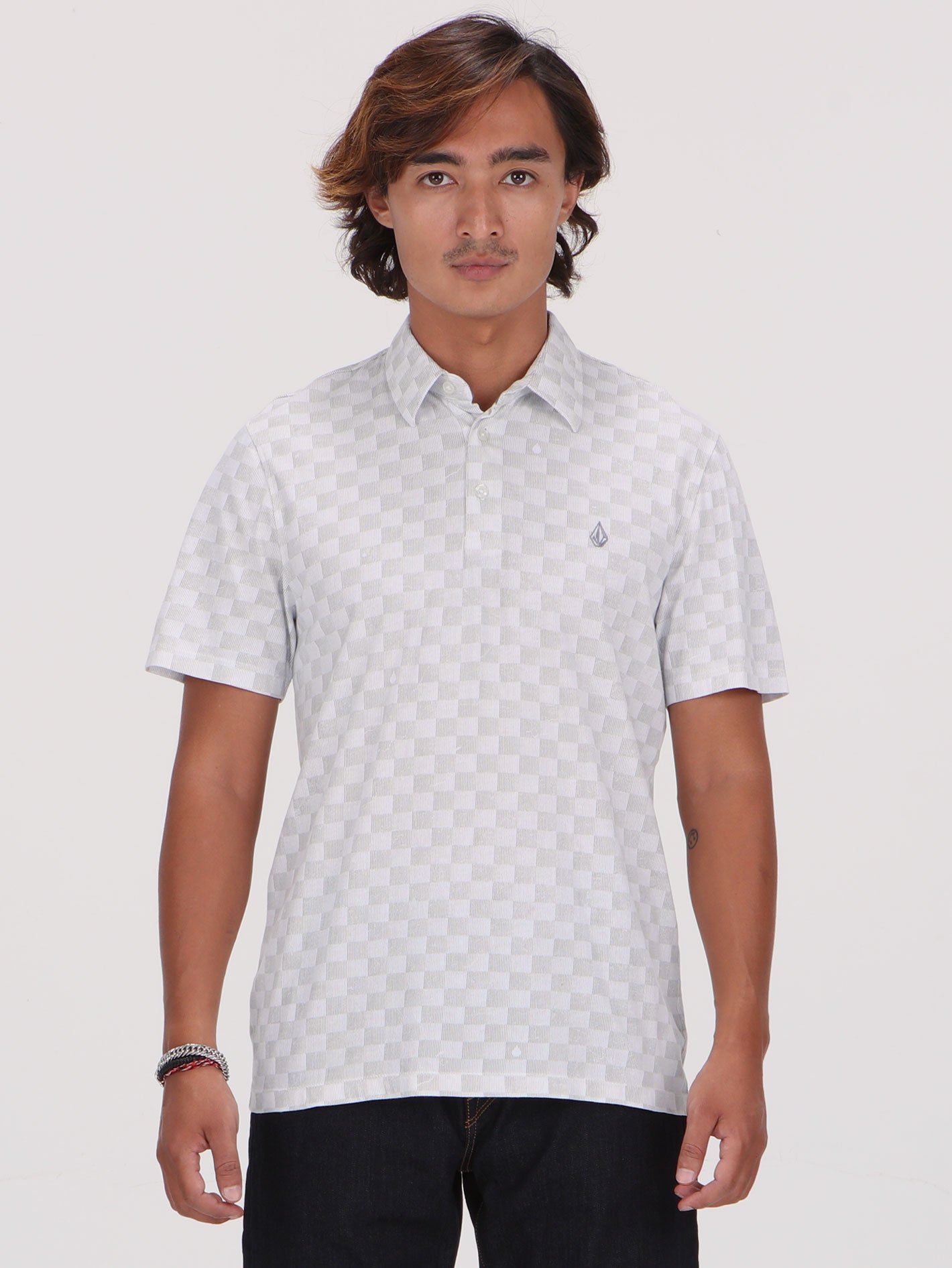 Volcom Checkered Polo - White