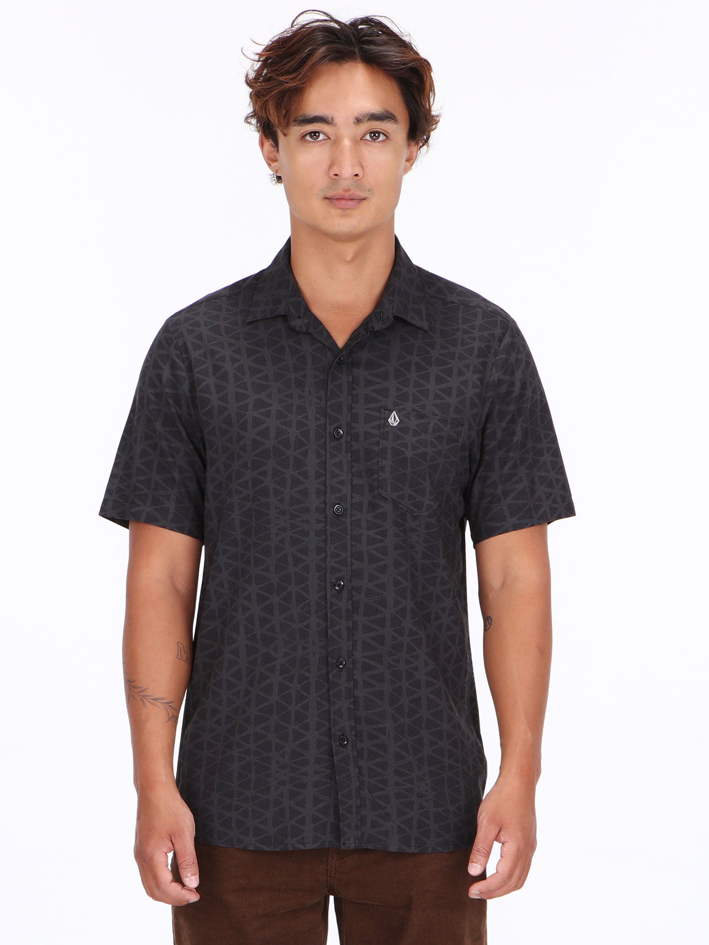 Volcom Gibb Short Sleeve Shirt - Black