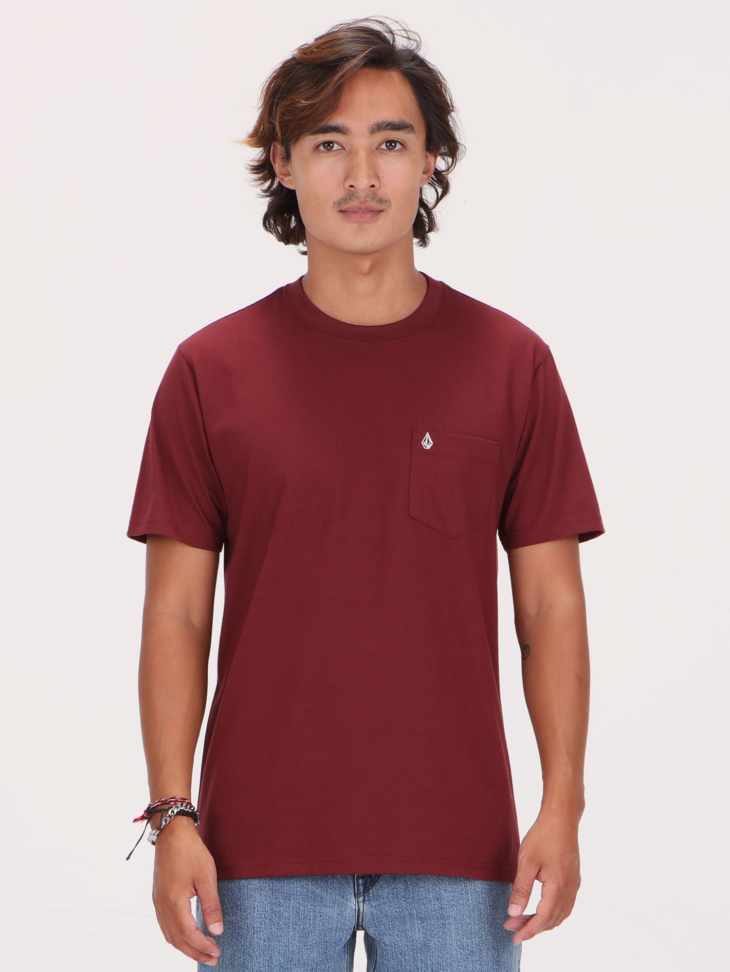 Volcom Solid Pocket Tee - Merlot