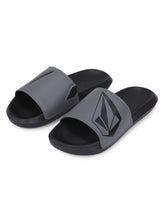 Volcom Bigotone Slider Sandals - Black Grey