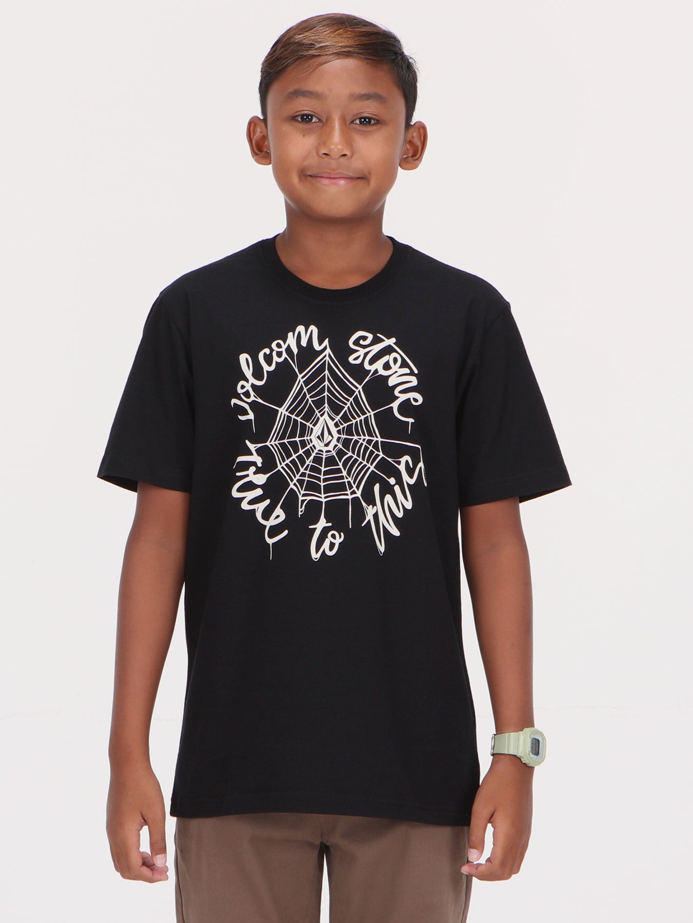 Volcom Big Boys Sticky Web Tee - Black