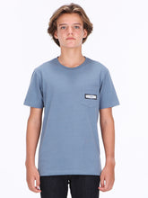 Volcom Big Boys Warning Pocket Tee - Blue Wash