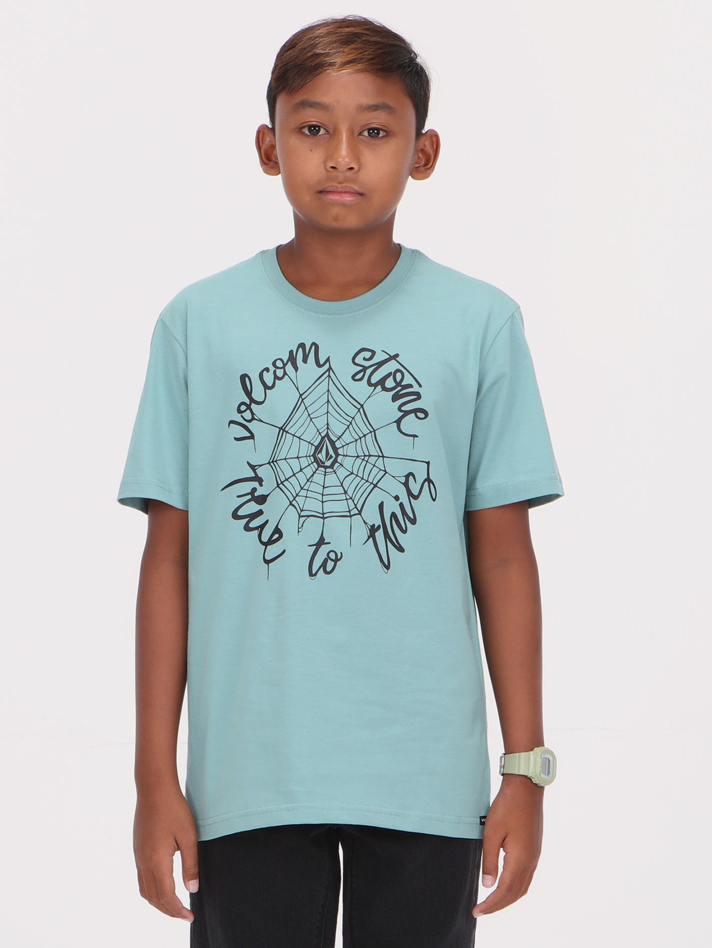 Volcom Big Boys Sticky Web Tee - Petrol