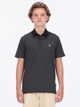 Volcom Big Boys Typsy Stripy Polo - Black