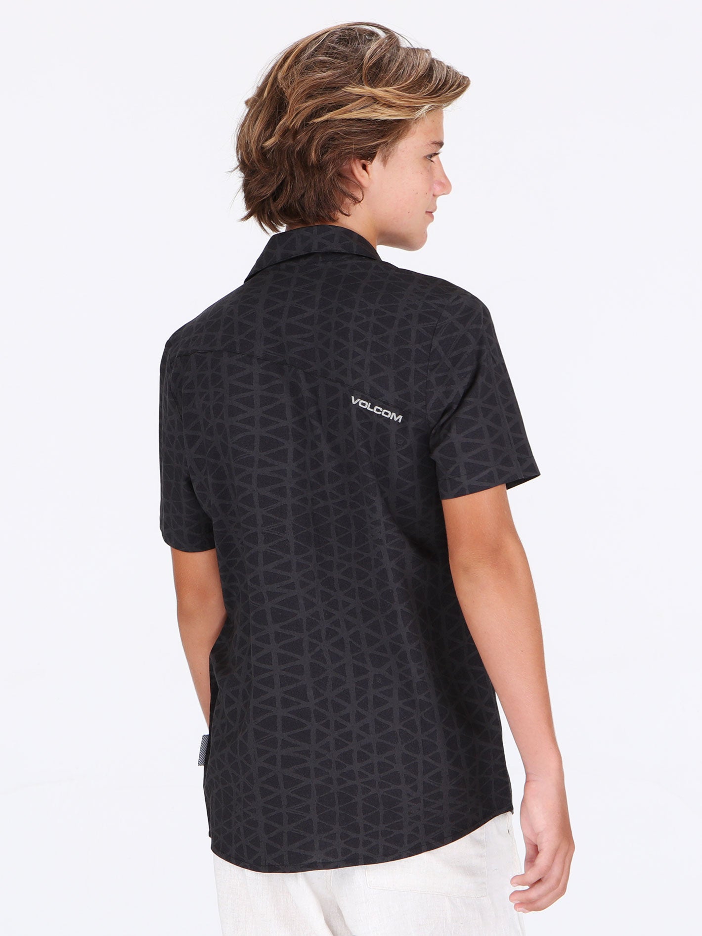 Volcom Big Boys Gibb Short Sleeve Shirt - Black