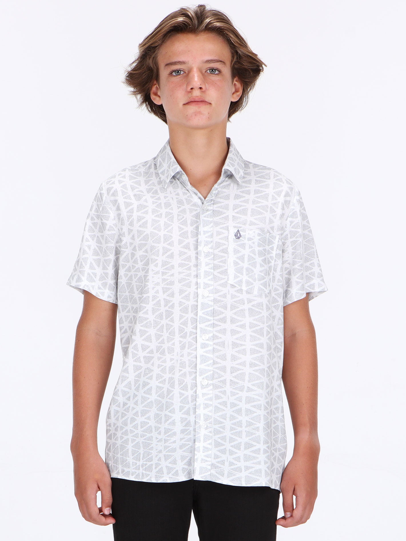Volcom Big Boys Gibb Short Sleeve Shirt - White