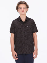 Big Boys Weave Short Sleeve Shirt - Black