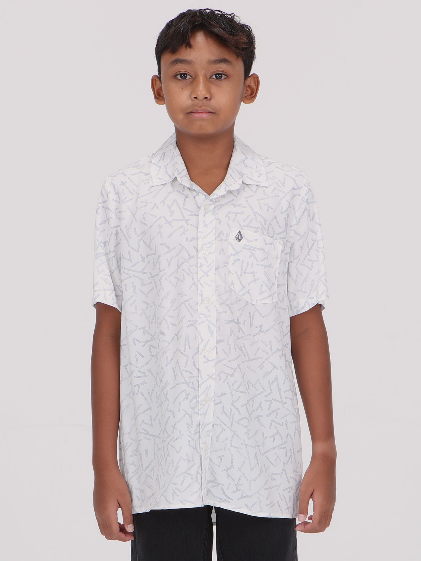 Volcom Big Boys Gusto Short Sleeve Shirt - White