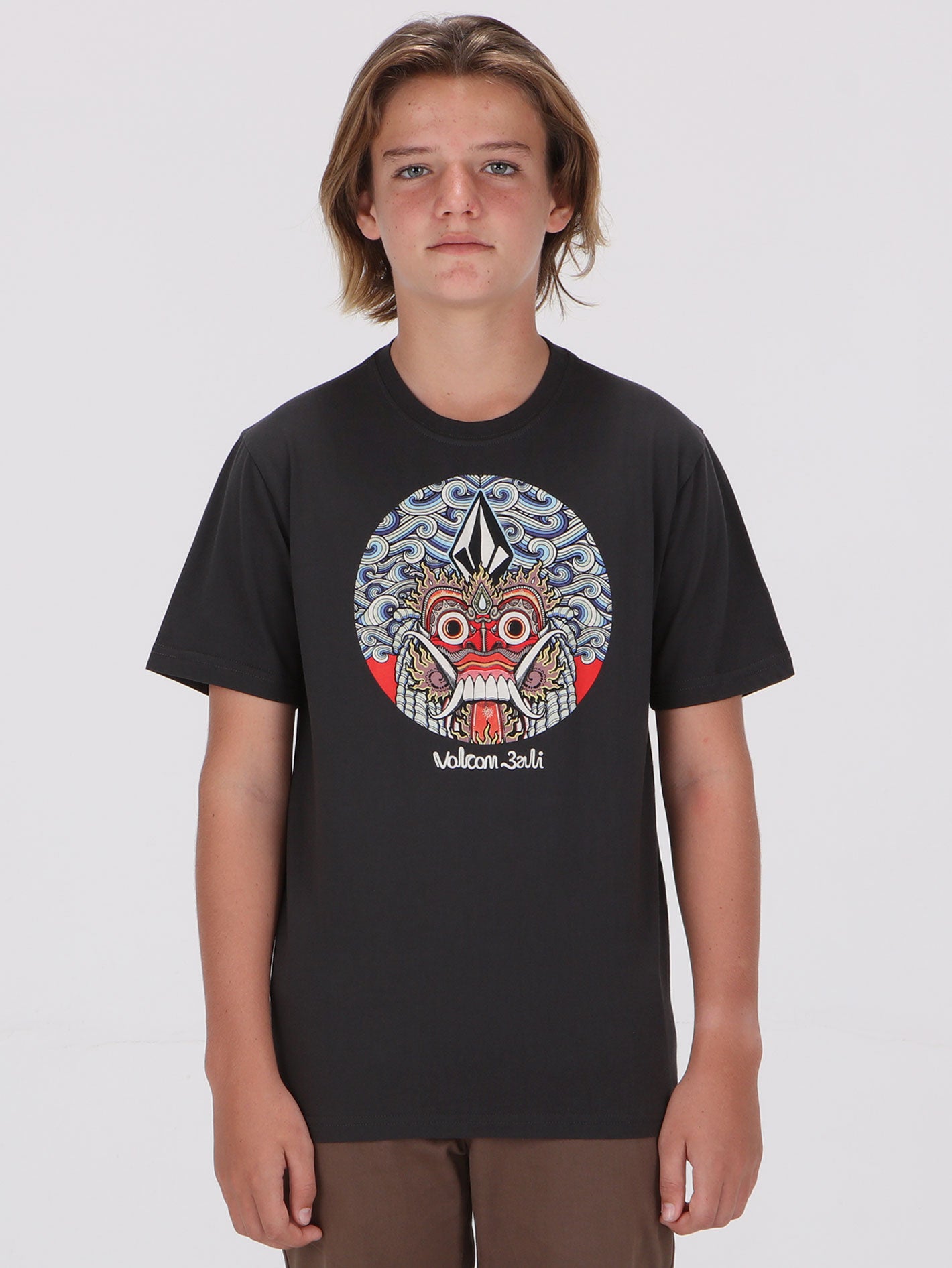 Volcom Big Boys Rangda Tee - Gun Metal