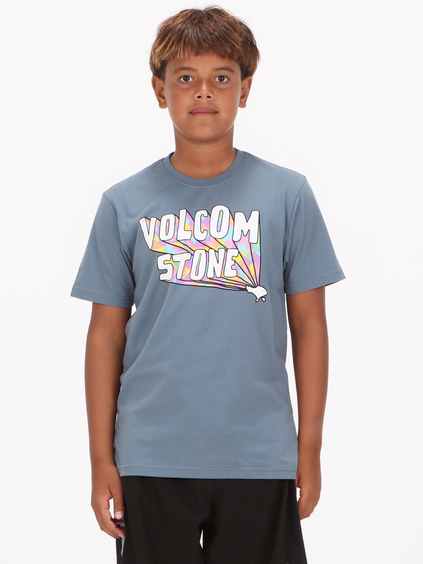Volcom Big Boys Rainbow Tee - Blue Mirage