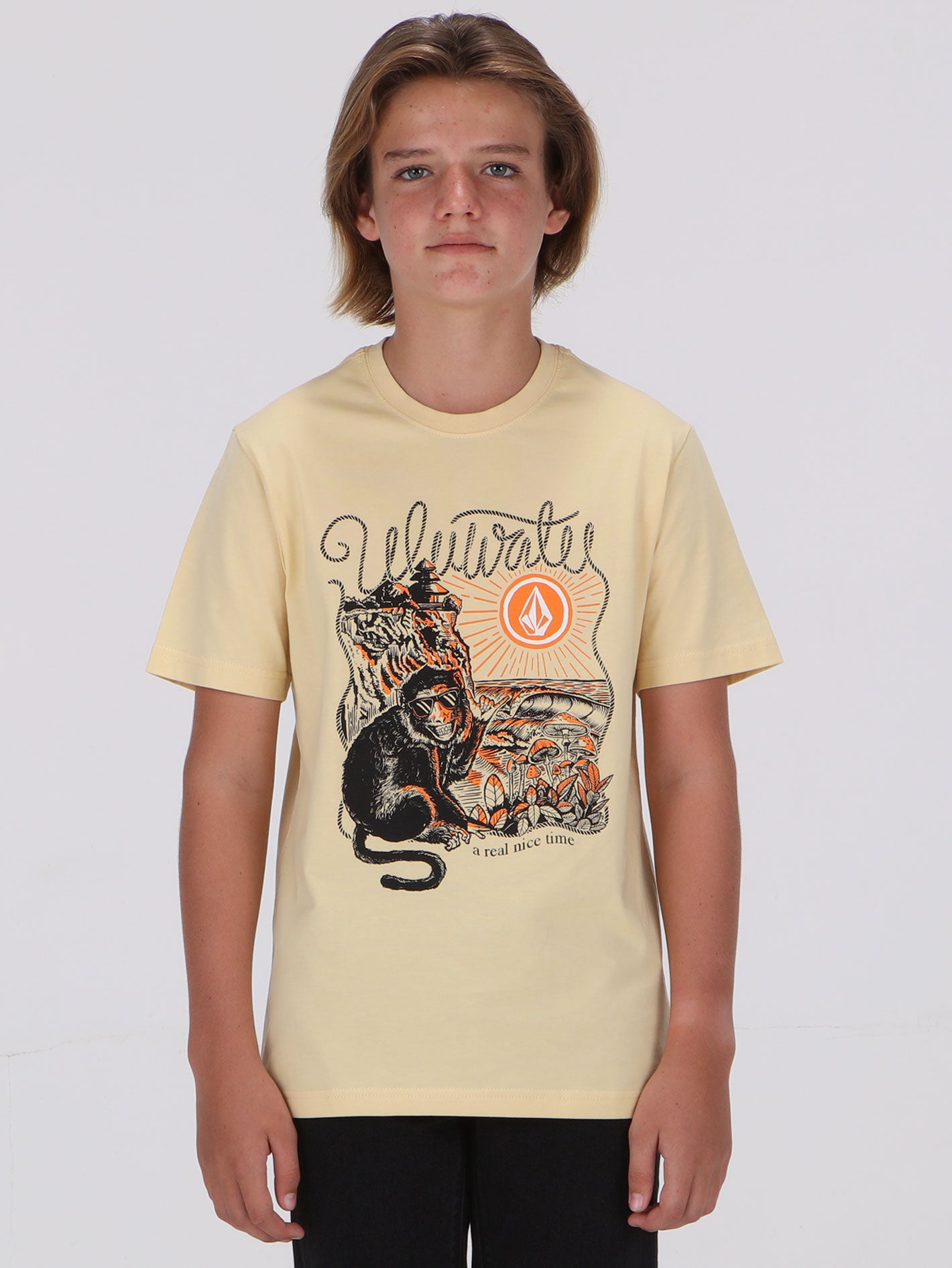 Volcom Big Boys Uluwatu Tee - Mellow Yellow