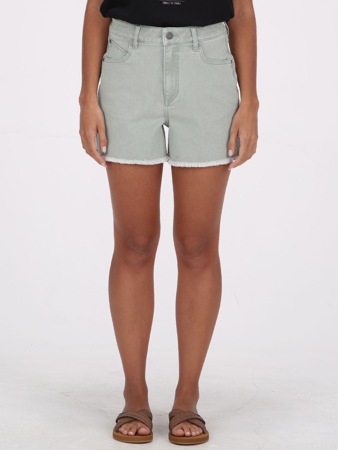 Volcom Stn Step Hirise Shrt - Grass Green