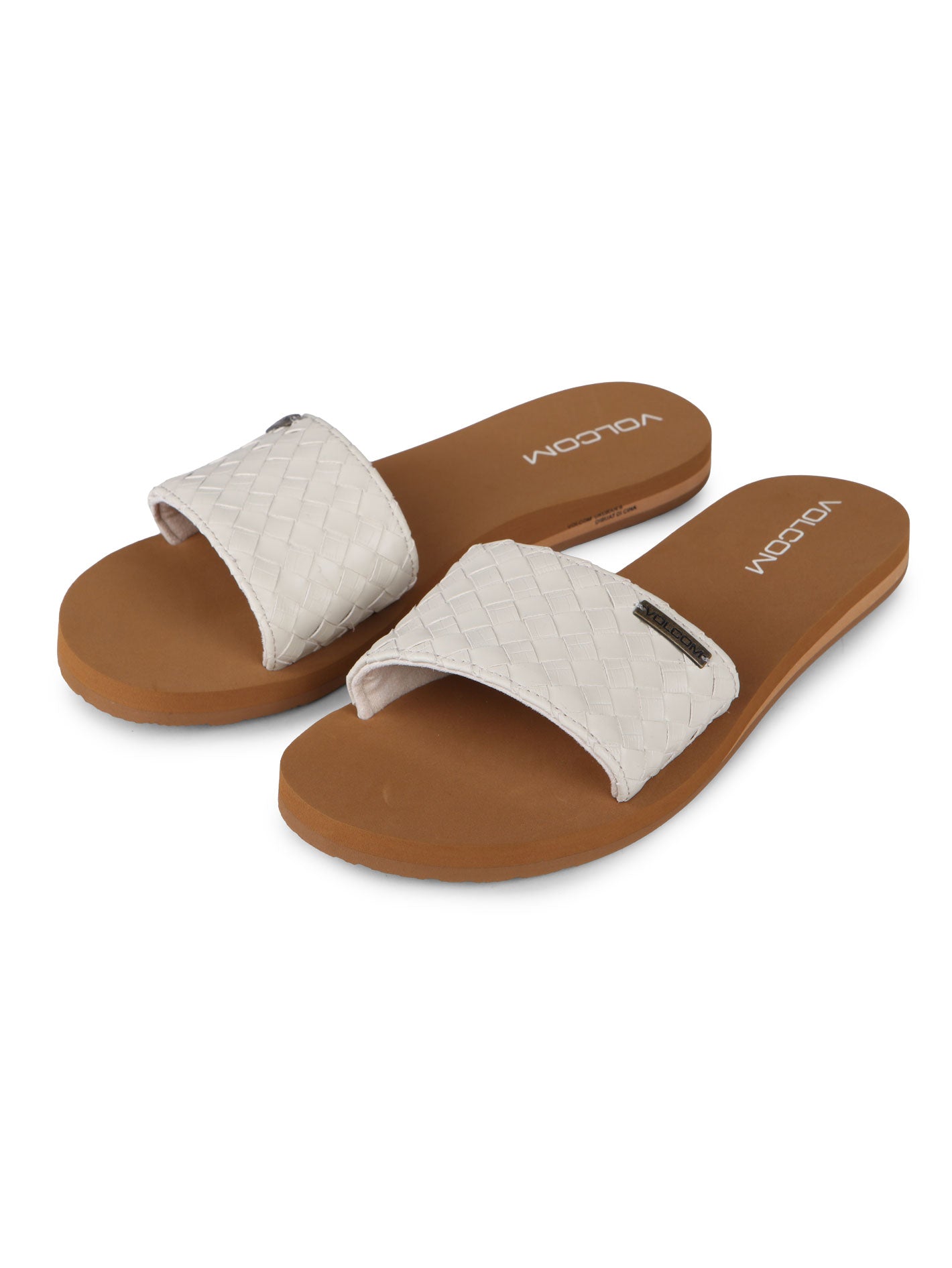 Volcom Simple Slide Braid Sandals - Cream