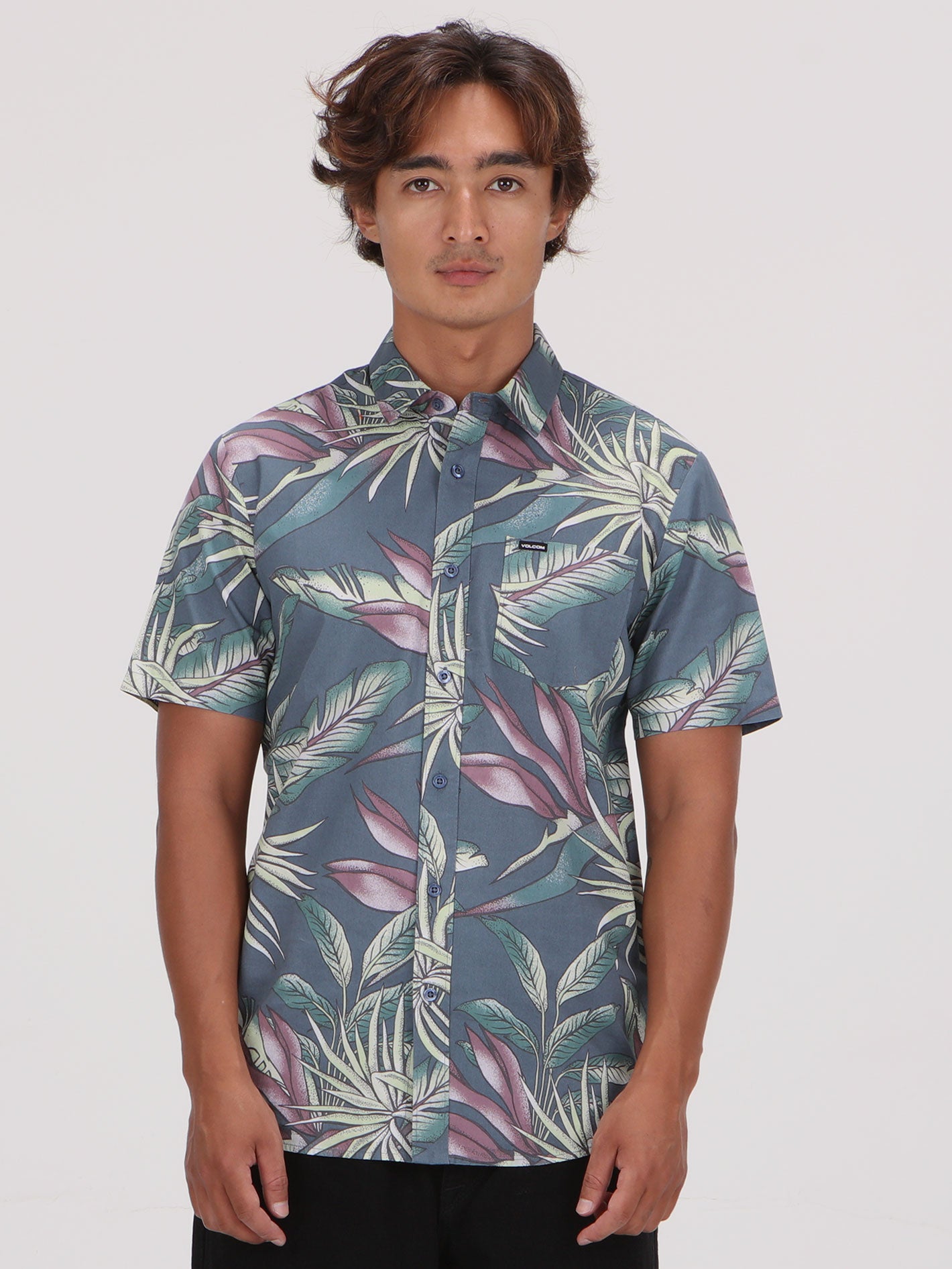 Volcom Warbler Short Sleeve Shirt - Dark Slate