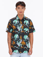 Volcom Brainmelter Floral Short Sleeve Shirt - Black Green