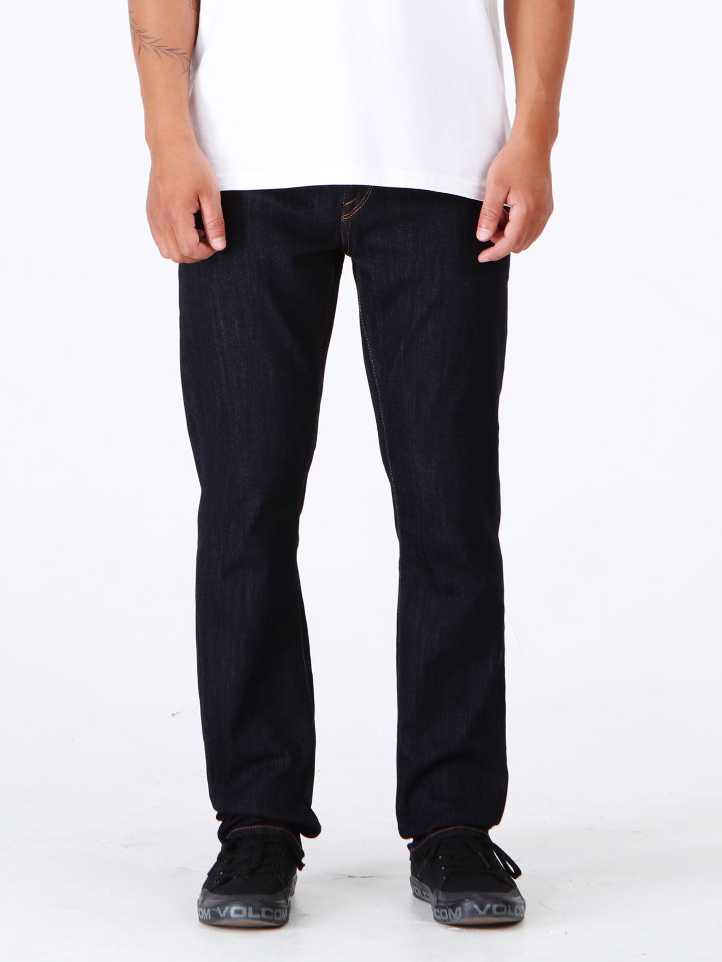 Volcom Solver Modern Tapered Fit Jeans - Rinse