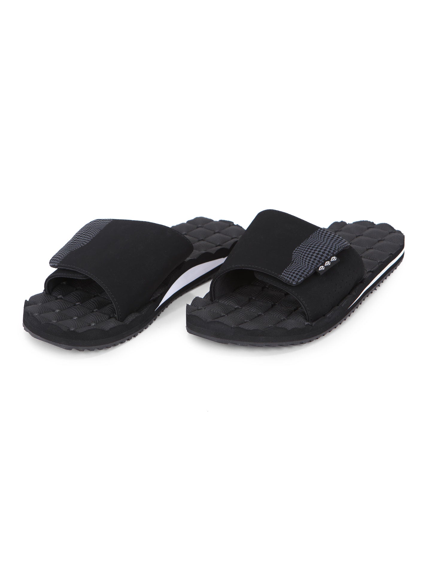 Volcom Recliner Slide Sandals - Black White