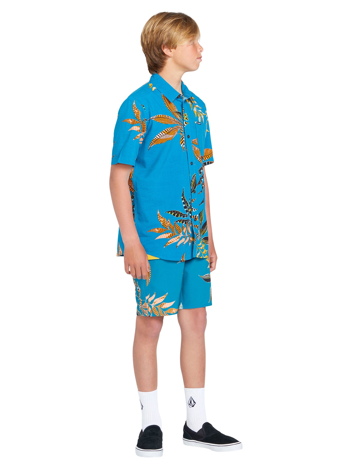 Volcom Big Boys Lido Print Mod 16 Boardshort - Ocean Teal