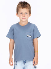 Volcom Little Boys Warning Pocket Tee - Blue Wash