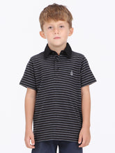 Volcom Little Boys Typsy Stripy Polo - Black