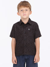Little Boys Weave Short Sleeve Shirt - Black
