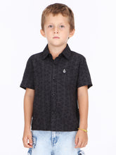 Volcom Little Boys Gibb Short Sleeve Shirt - Black