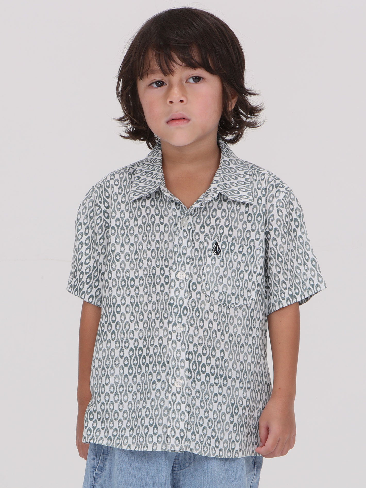 Volcom Little Boys Strummer Short Sleeve Shirt - White