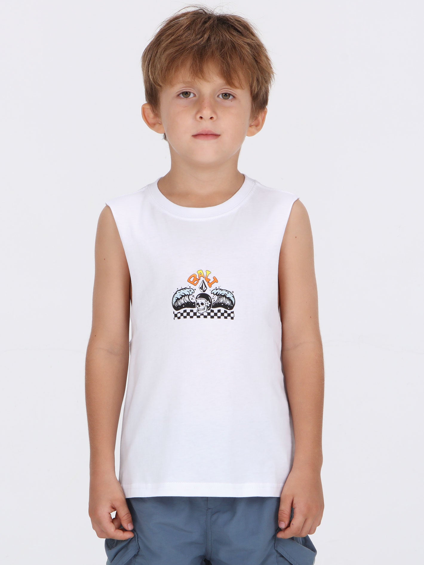 Volcom Little Boys Ride The Wave Tank - White