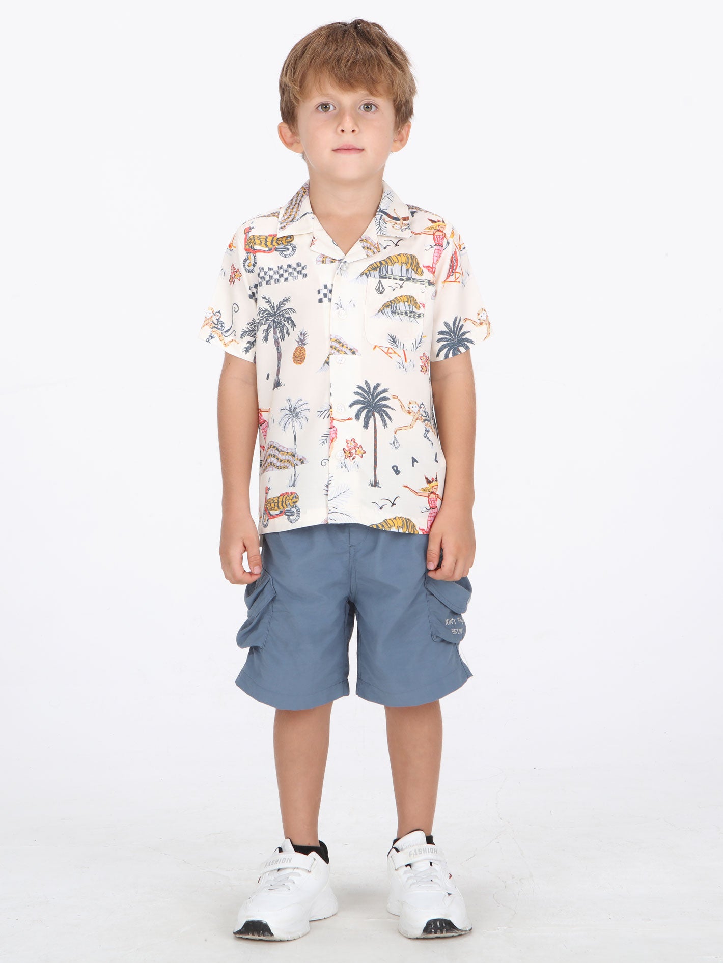 Volcom Little Boys Sunset Swingers Shirt - Natural