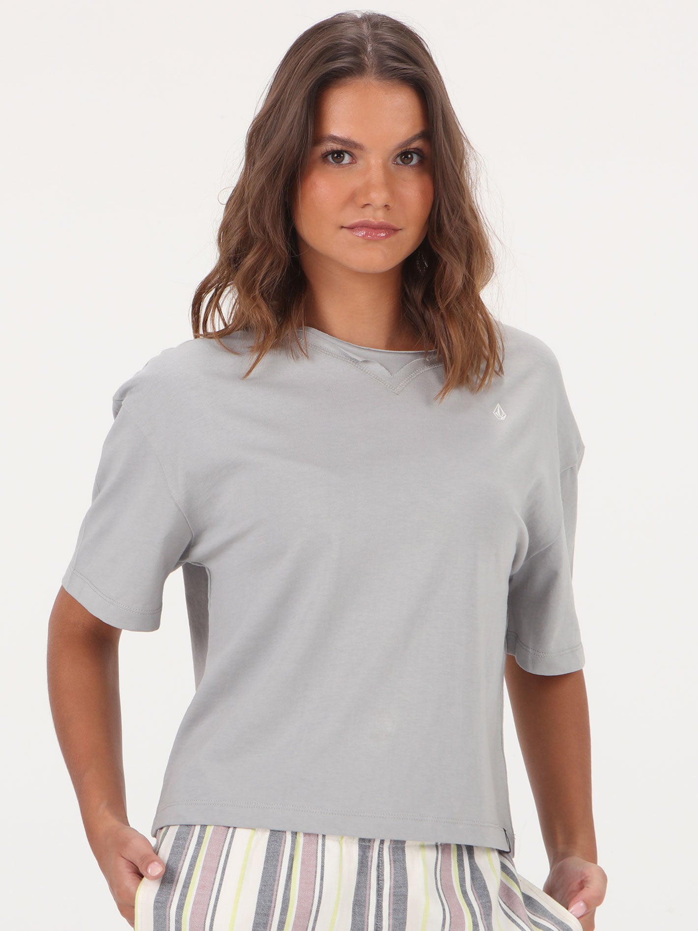 Double Neck Top - Grey