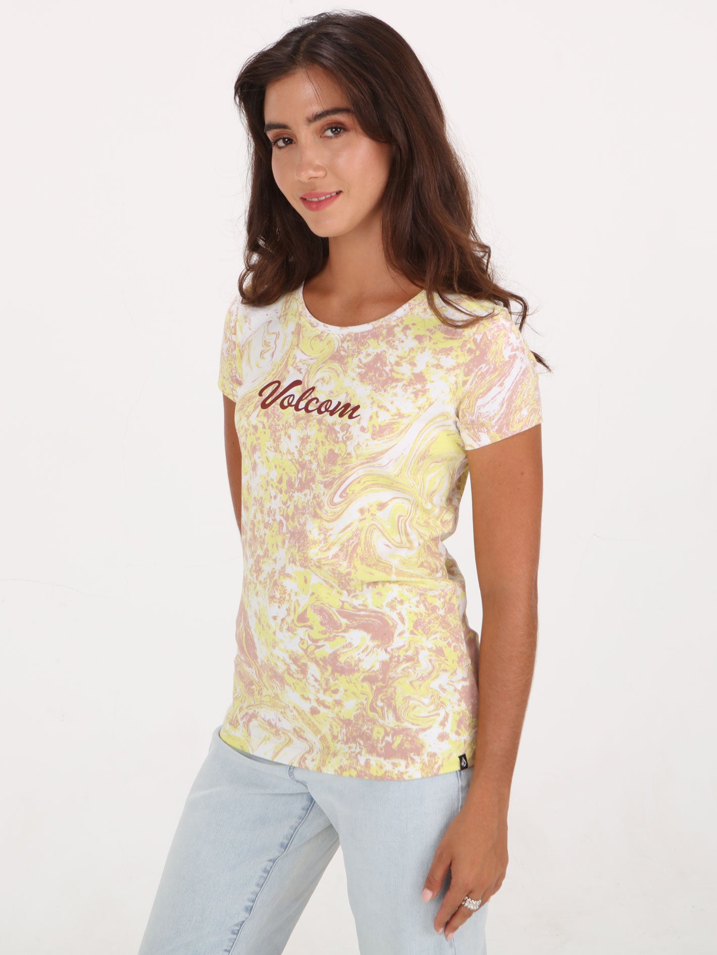 Volcom Swing Swirl Top - White Print