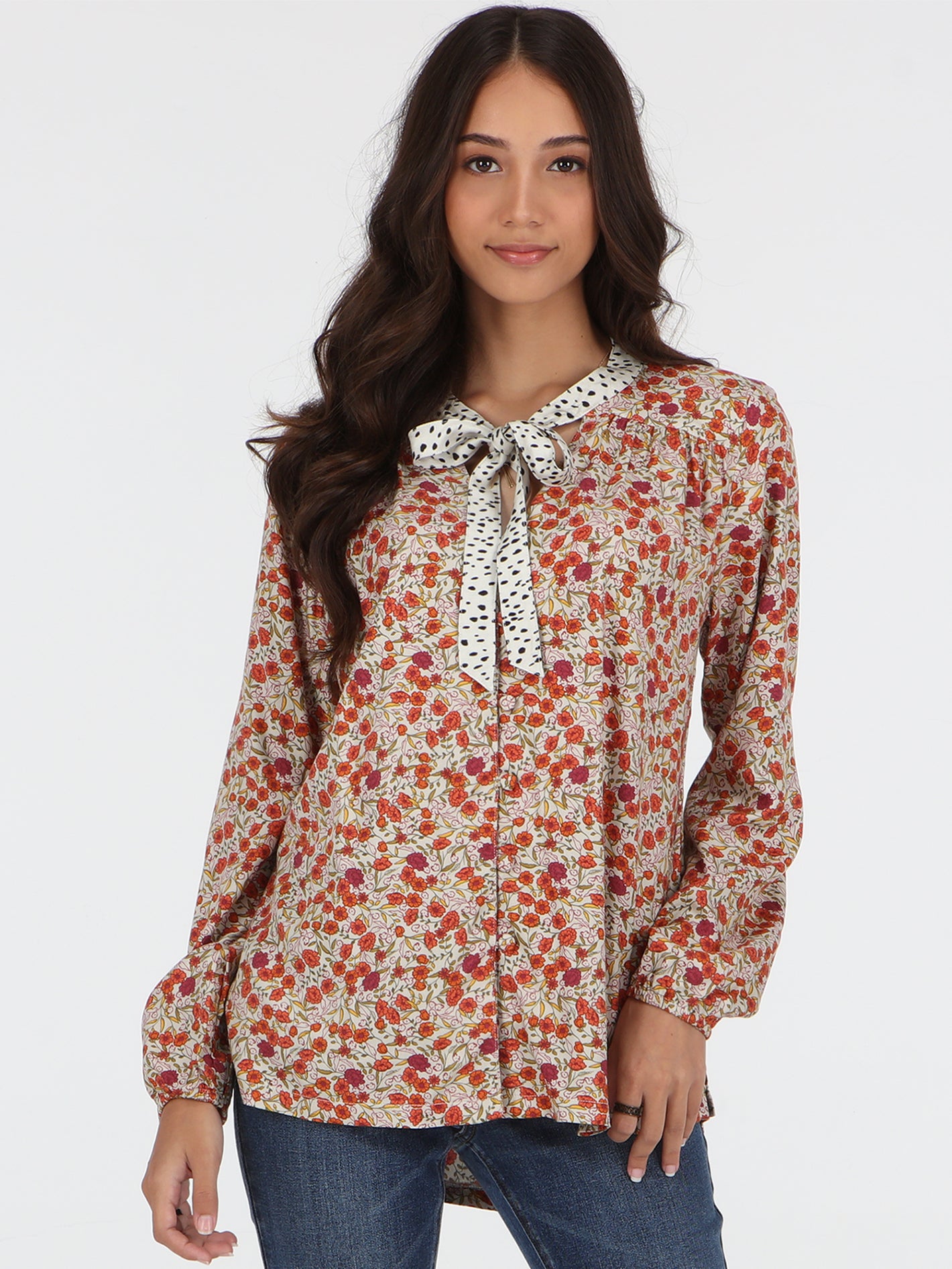 In Tiers Long Sleeve Top - Multi