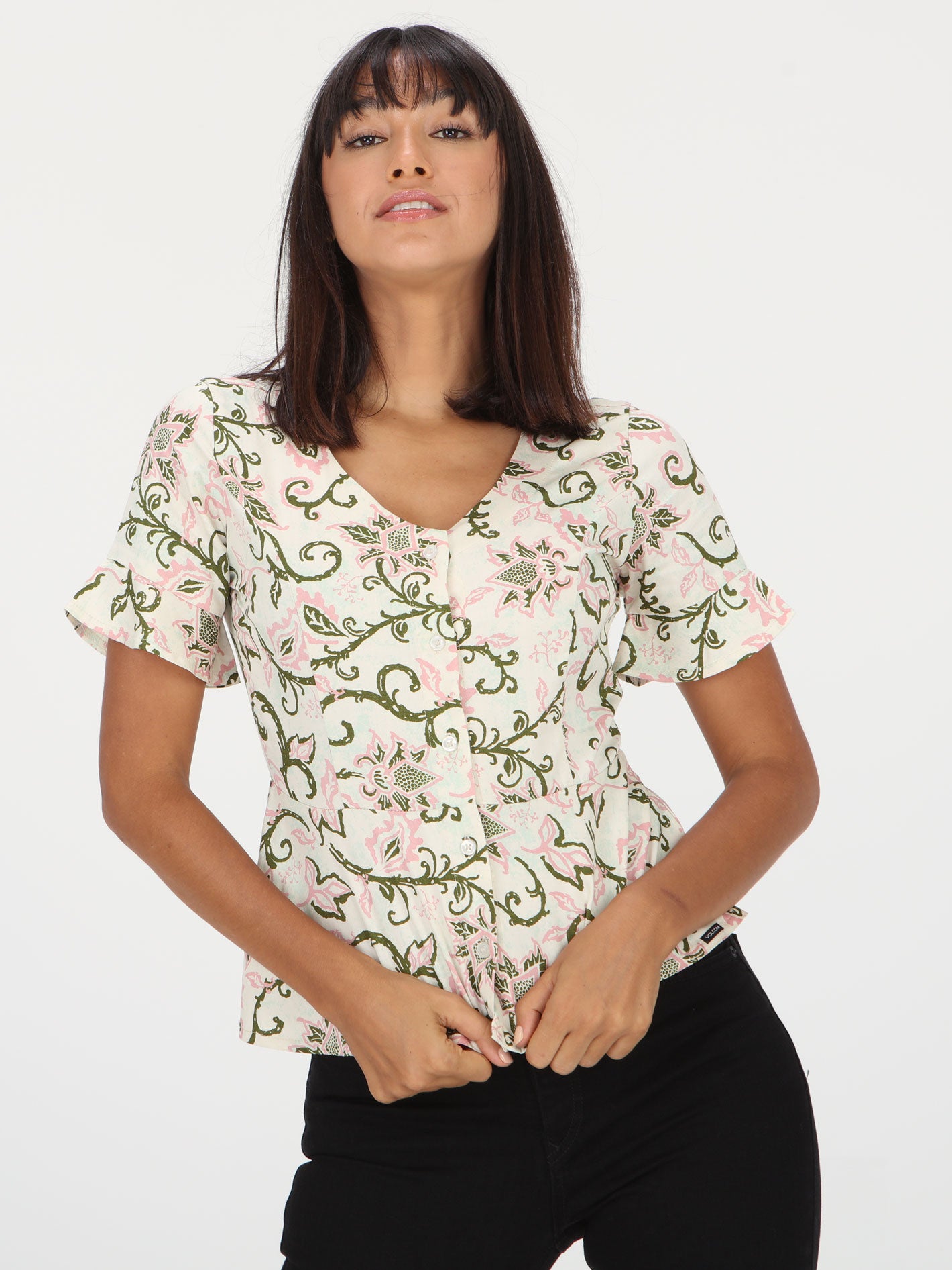 Inspired Short Sleeve Top - Bone