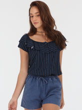 Hoola Hoola Short Sleeve Top - Navy