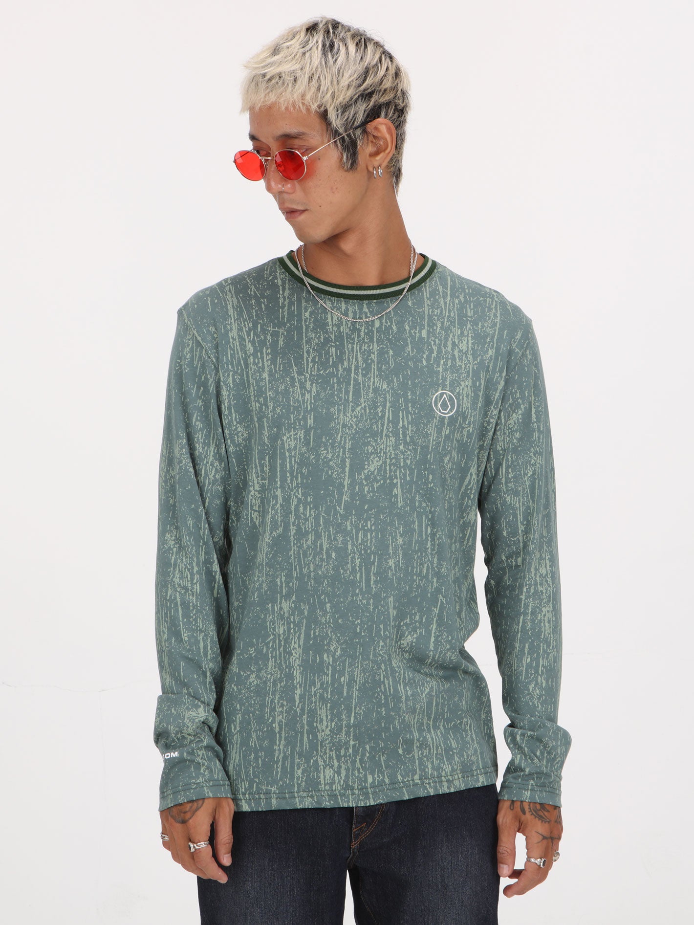 Volcom Rainy Day Long Sleeve Top - Fir Green