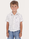 Little Boys Shatter Short Sleeve  Shirt - White
