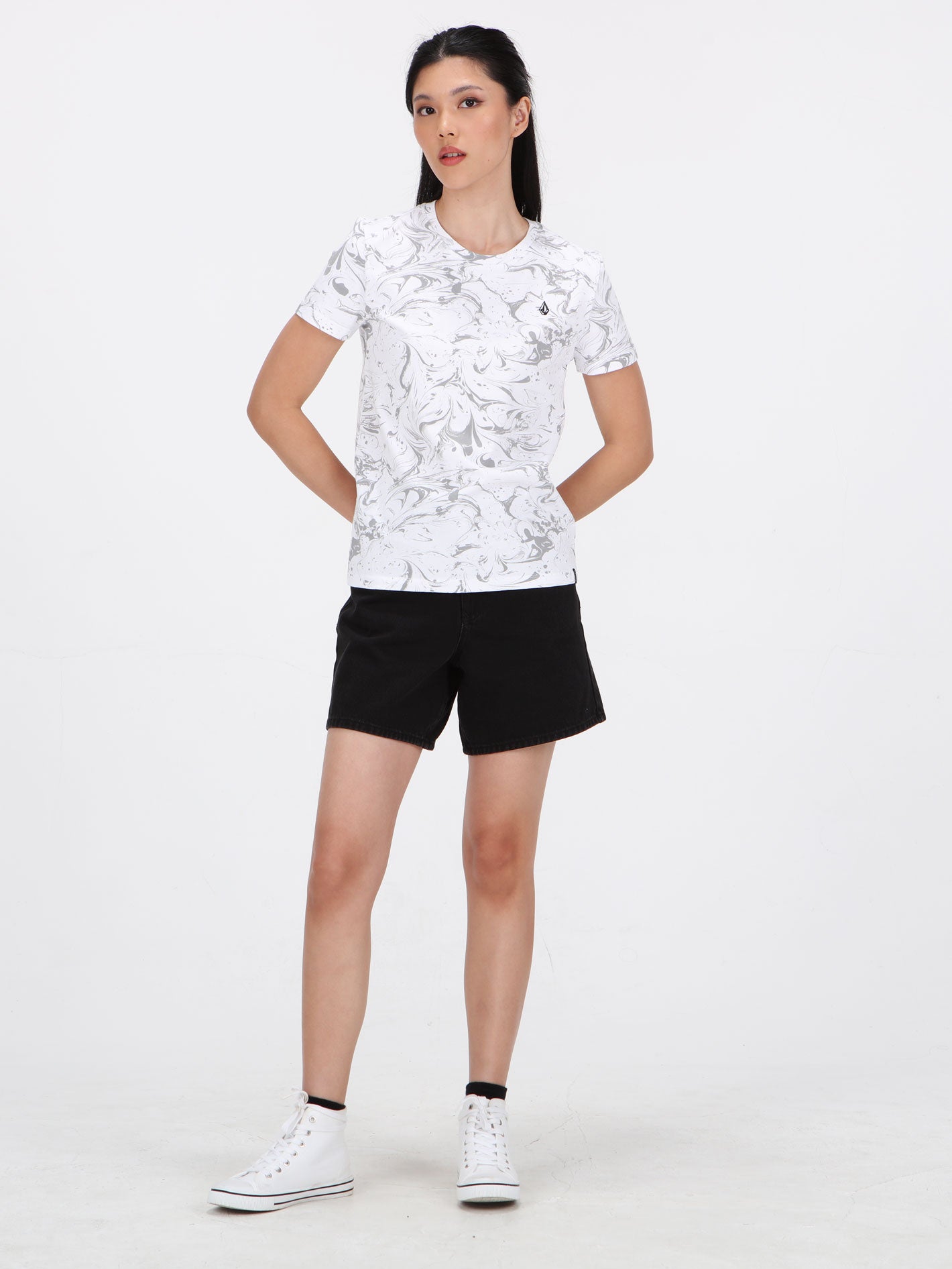 Volcom Aycon Top - White Print