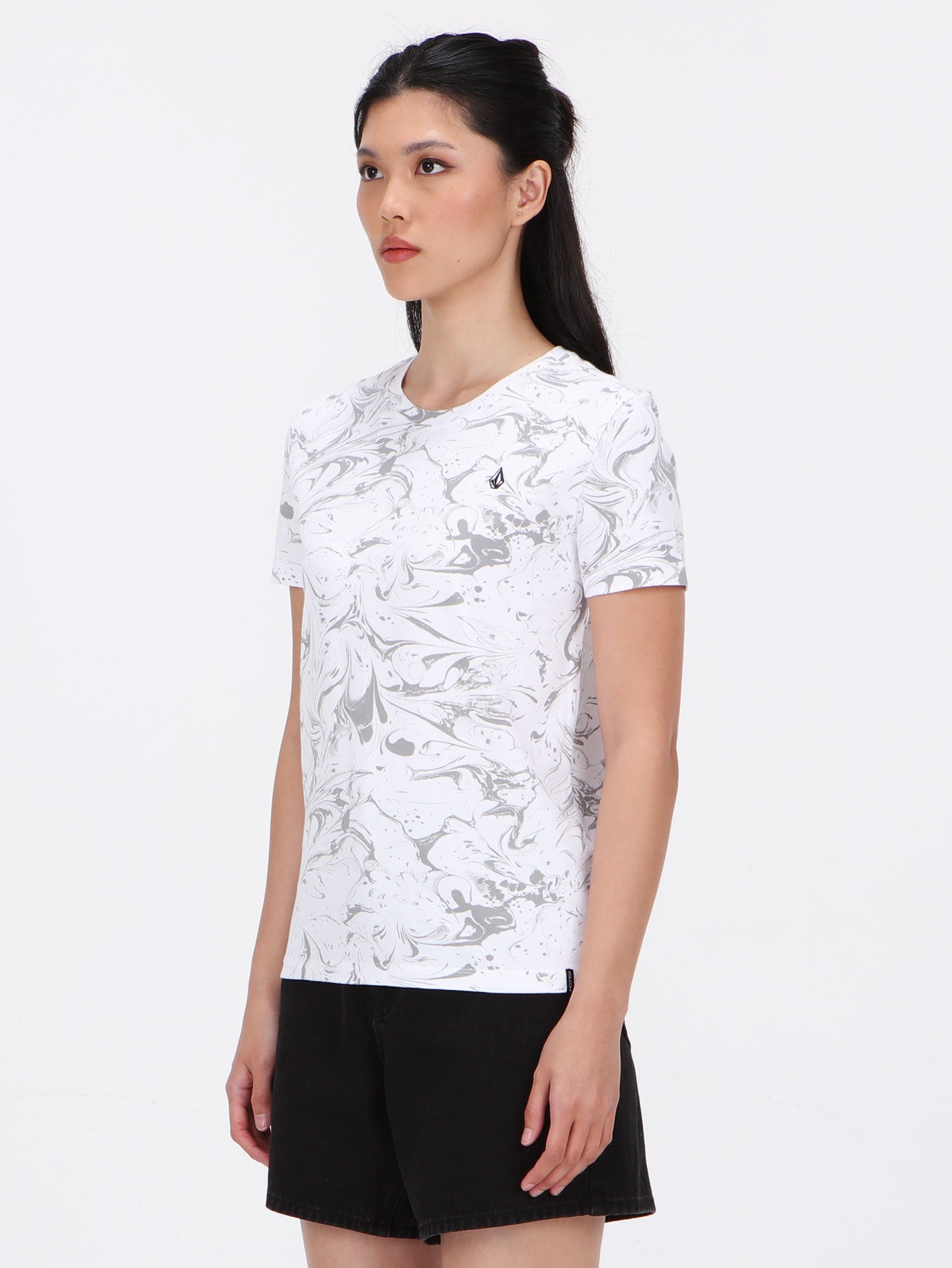 Volcom Aycon Top - White Print