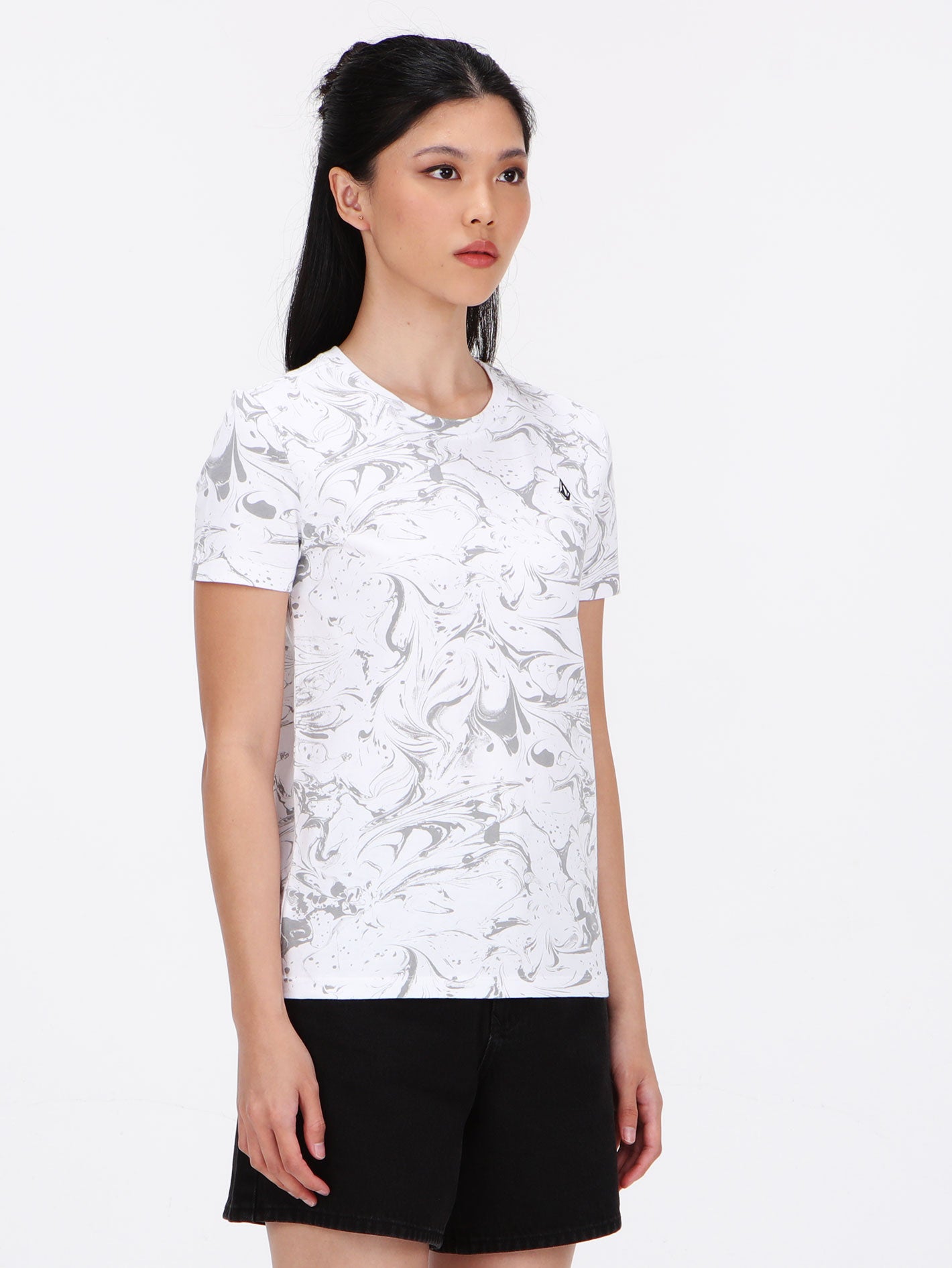 Volcom Aycon Top - White Print