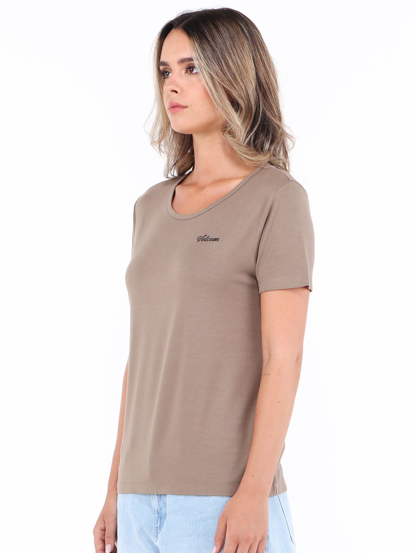 Volcom Open Up Short Sleeve Top - Oakley Dust