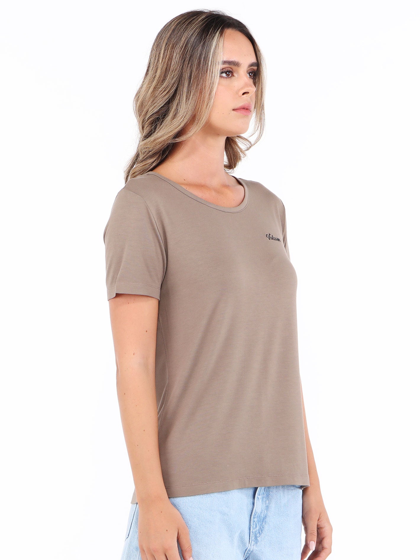 Volcom Open Up Short Sleeve Top - Oakley Dust
