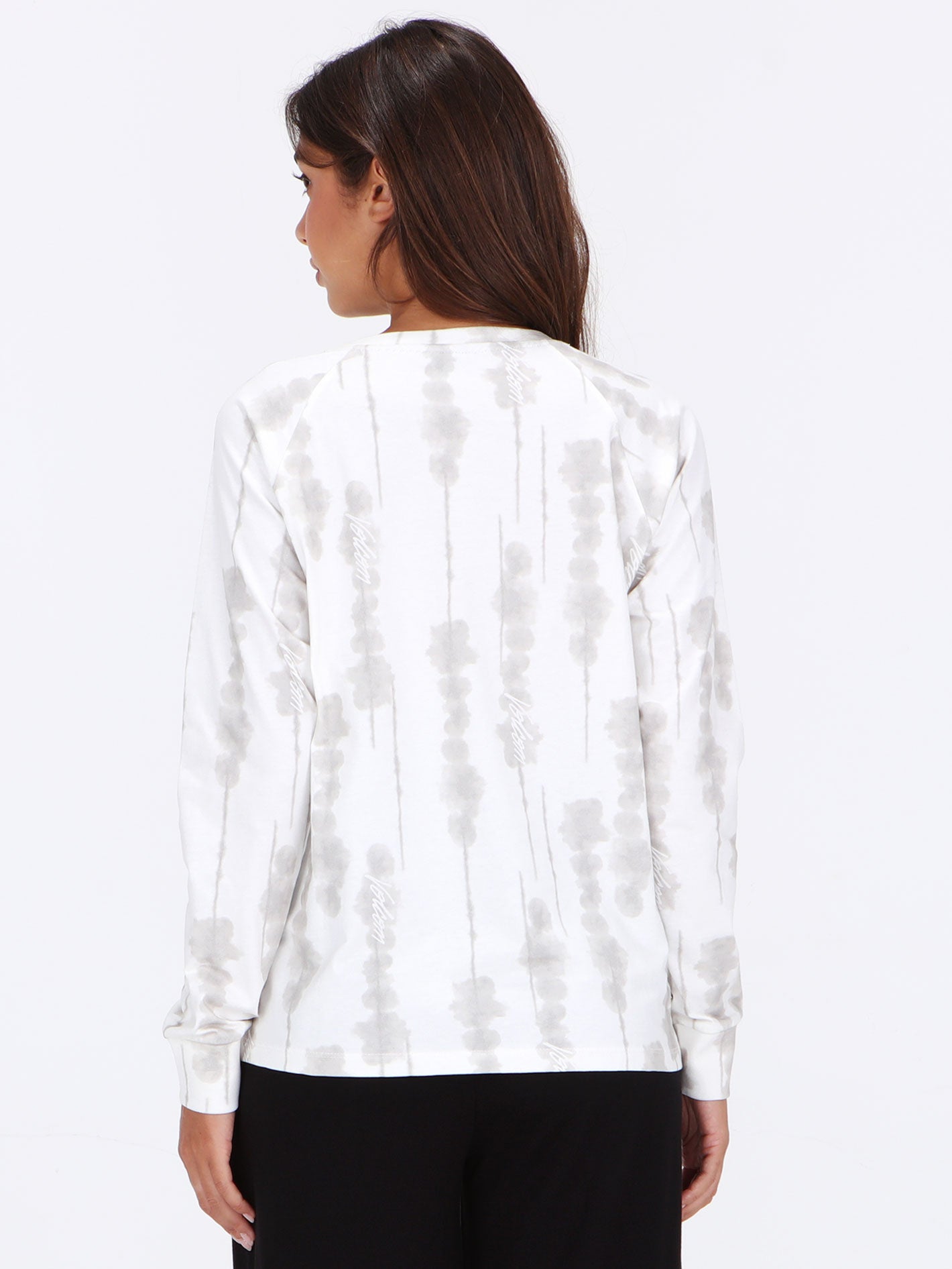 Volcom Take A Nook Long Sleeve Top - White Print
