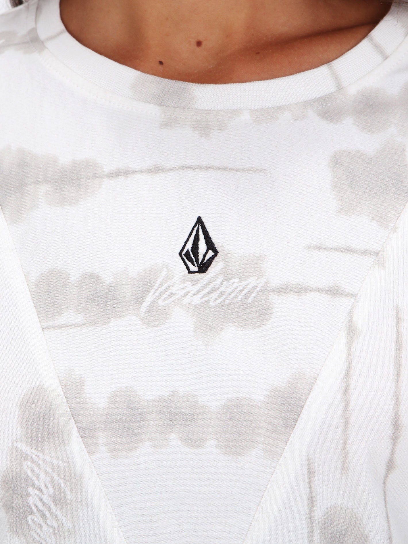 Volcom Take A Nook Long Sleeve Top - White Print
