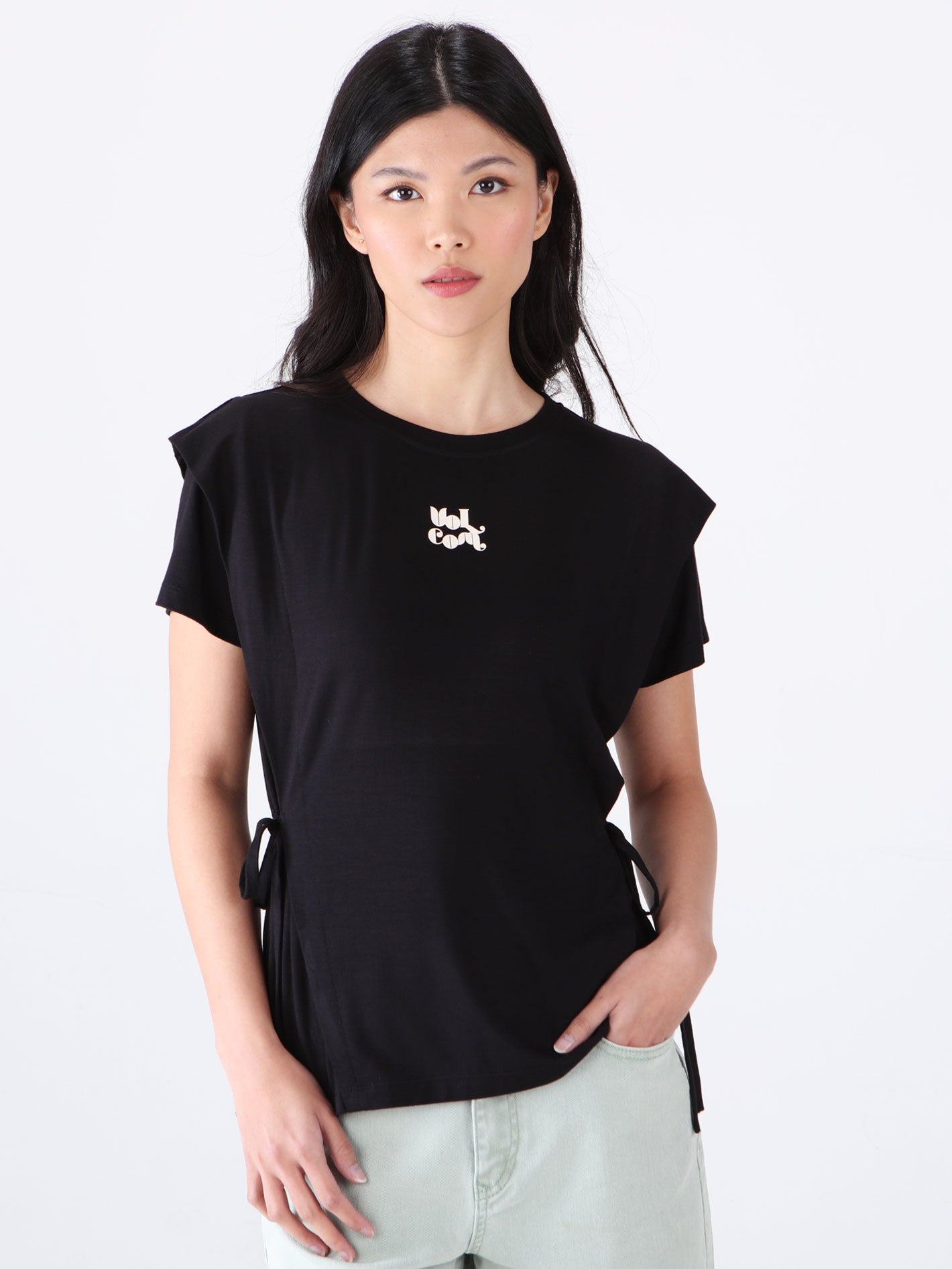 Volcom Lonesome Short Sleeve Top - Black